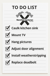 Handyman to-do list for home repairs and maintenance in Mansfield TX